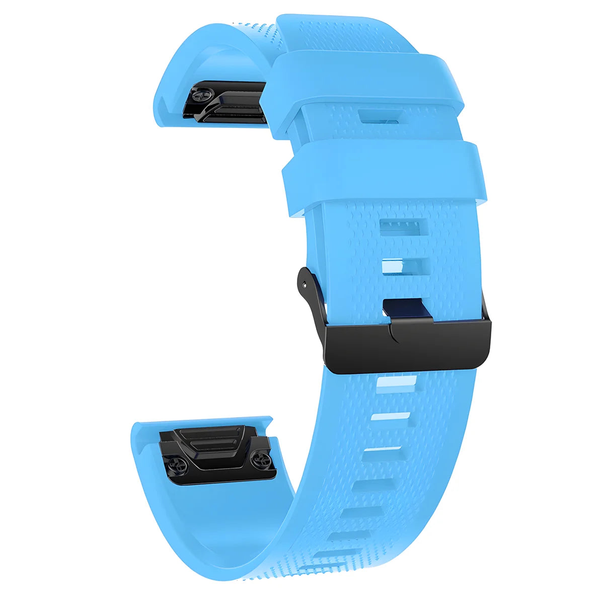 Silikonarmband für Garmin QuickFit 26 mm, Bizon Strap Watch Silicone Plus, Blau