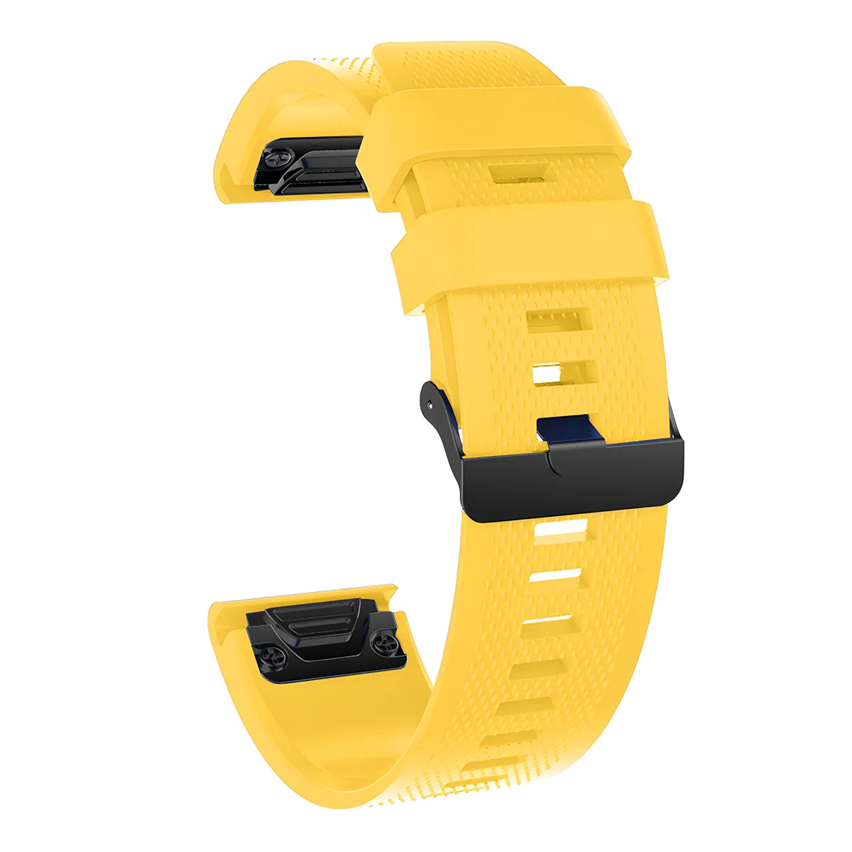 Silikonarmband für Garmin QuickFit 26 mm, Bizon Strap Watch Silicone Plus, Gelb
