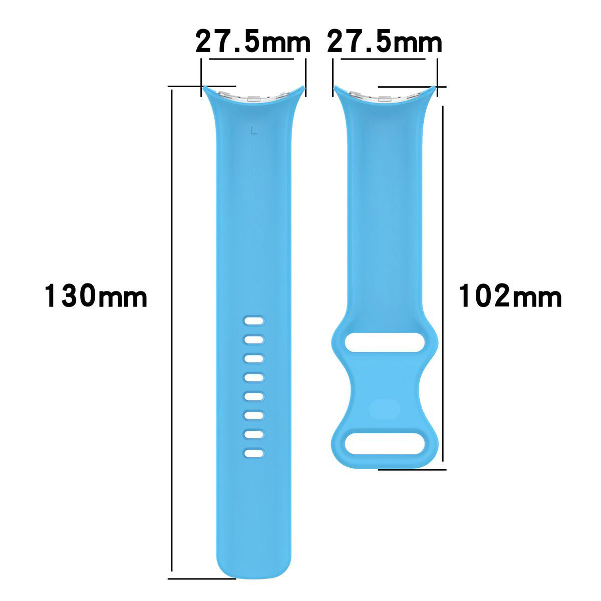 Armband für Google Pixel Watch 3/Watch 2/Watch 1 41mm, Bizon Strap Watch Silicone S, Himmelblau