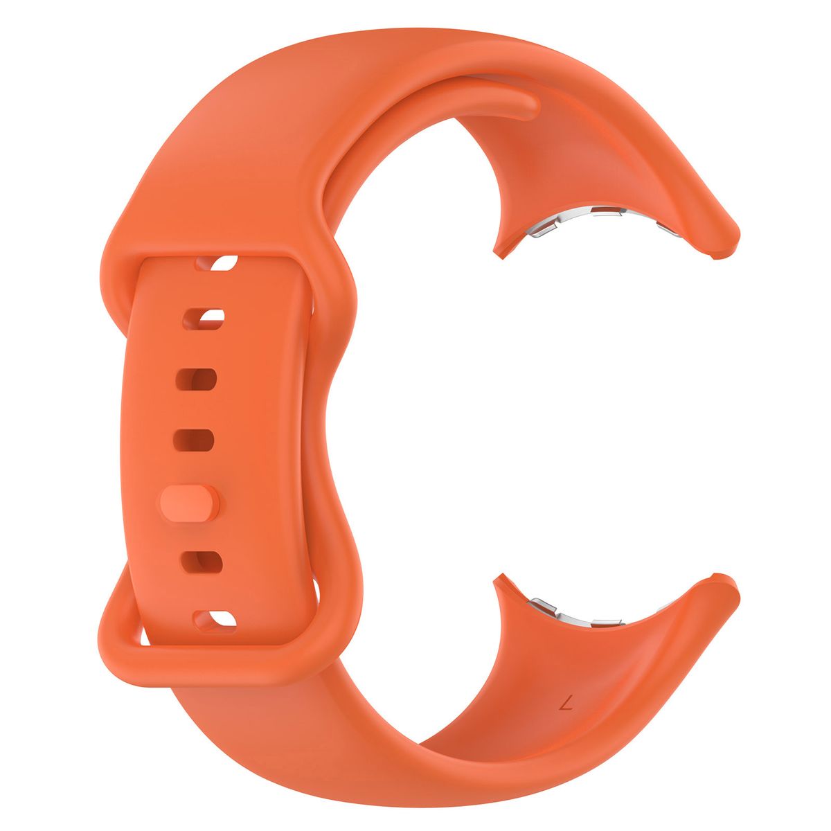 Armband für Google Pixel Watch 4/3 (45mm), Bizon Strap Watch Silicone S, Orange