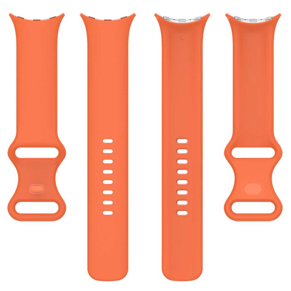 Armband für Google Pixel Watch 4/3 (45mm), Bizon Strap Watch Silicone S, Orange