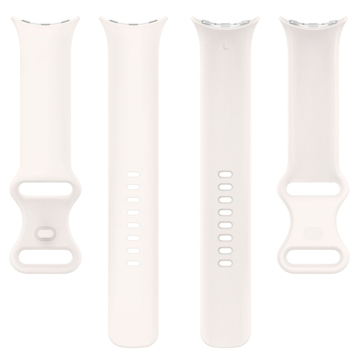 Armband für Google Pixel Watch 4/3 (45mm), Bizon Strap Watch Silicone S, Perle