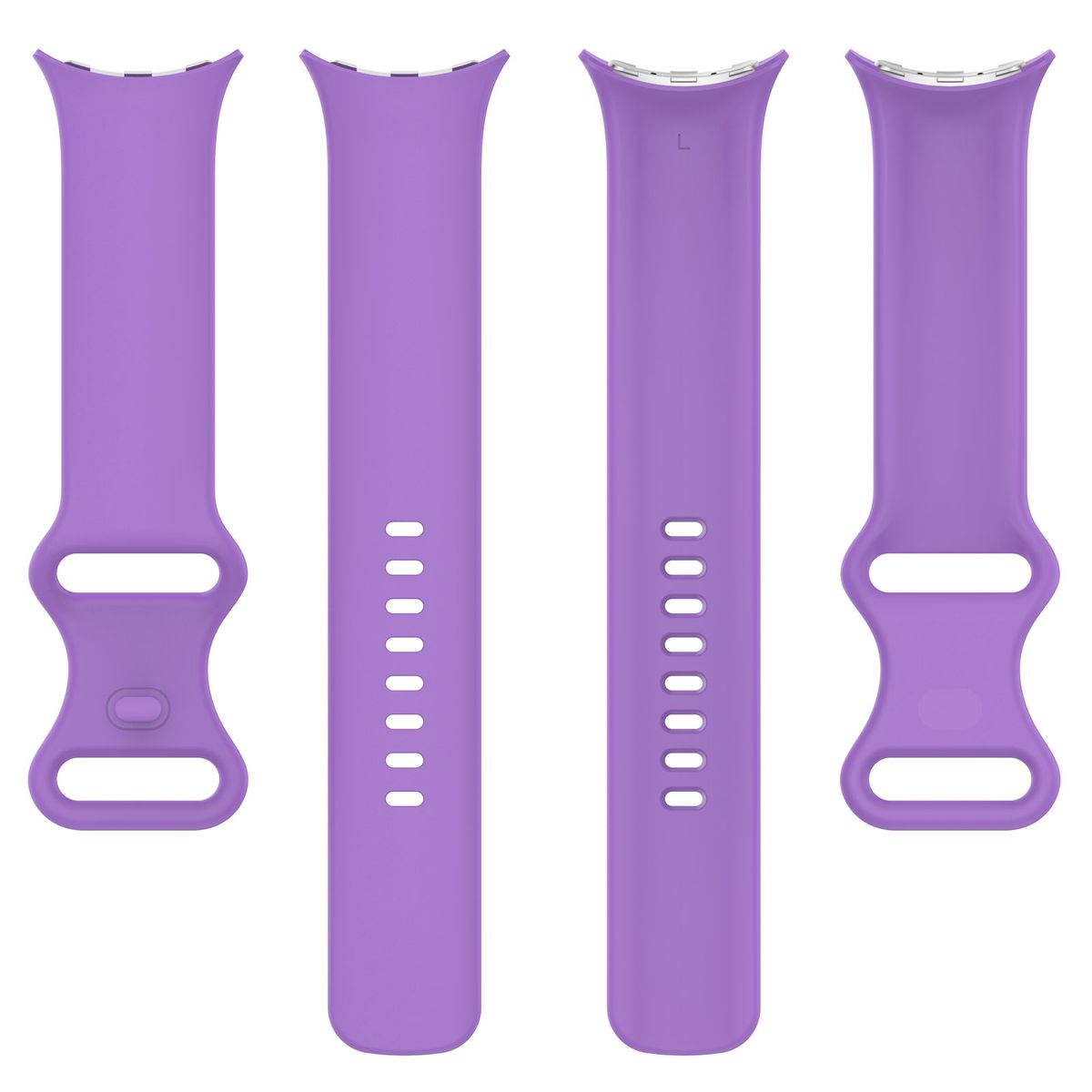 Armband für Google Pixel Watch 4/3 (45mm), Bizon Strap Watch Silicone S, Violett