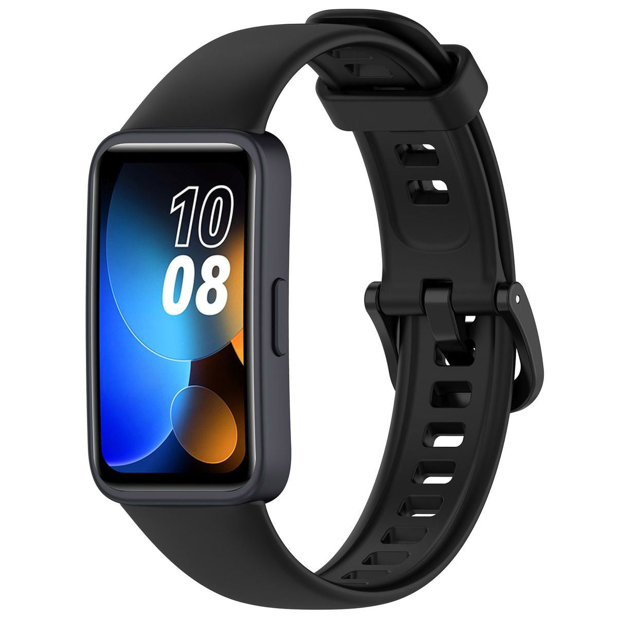Armband für Huawei Band 9 / Band 8, Bizon Strap Watch Silicone, Schwarz