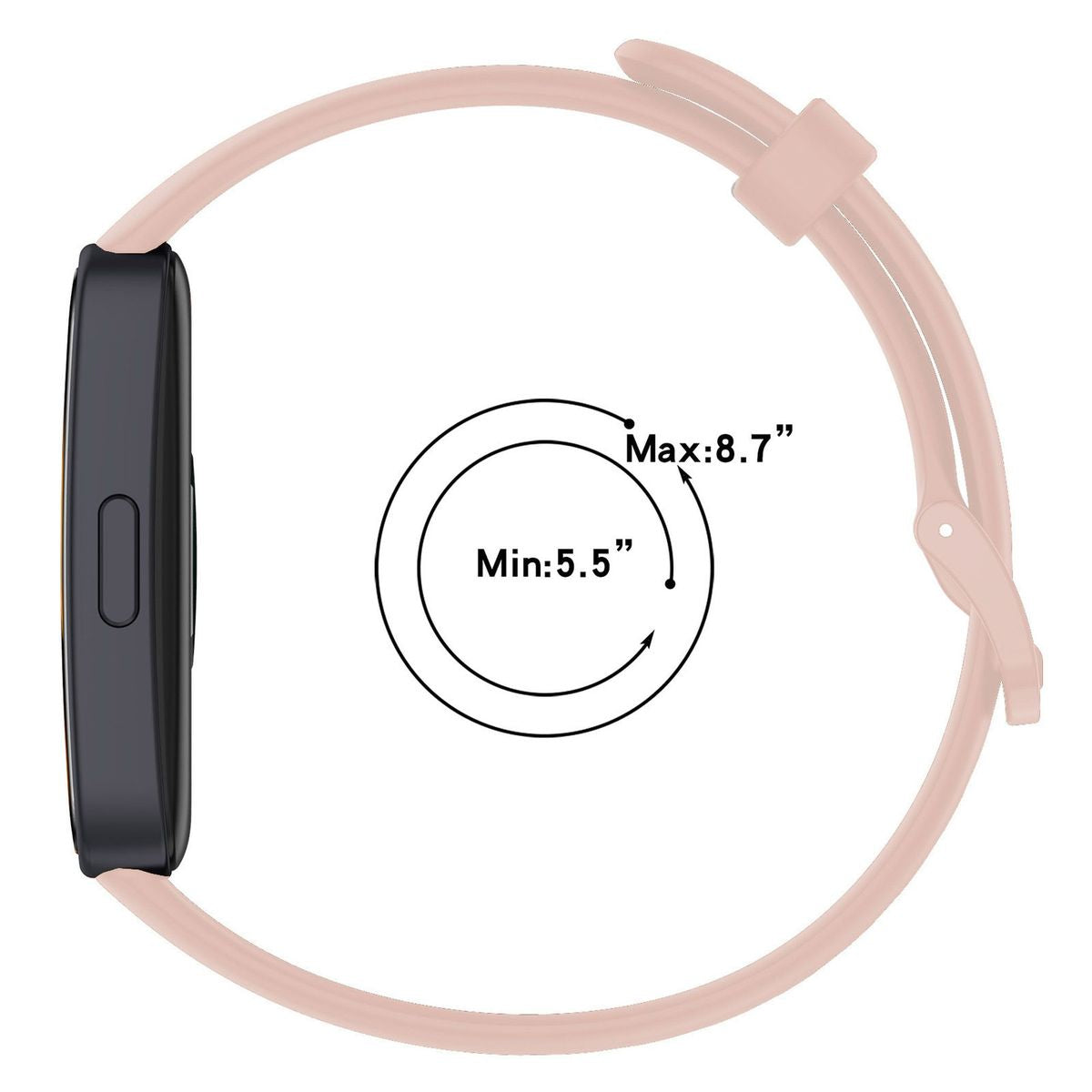 Armband für Huawei Band 9 / Band 8, Bizon Strap Watch Silicone, Rosa