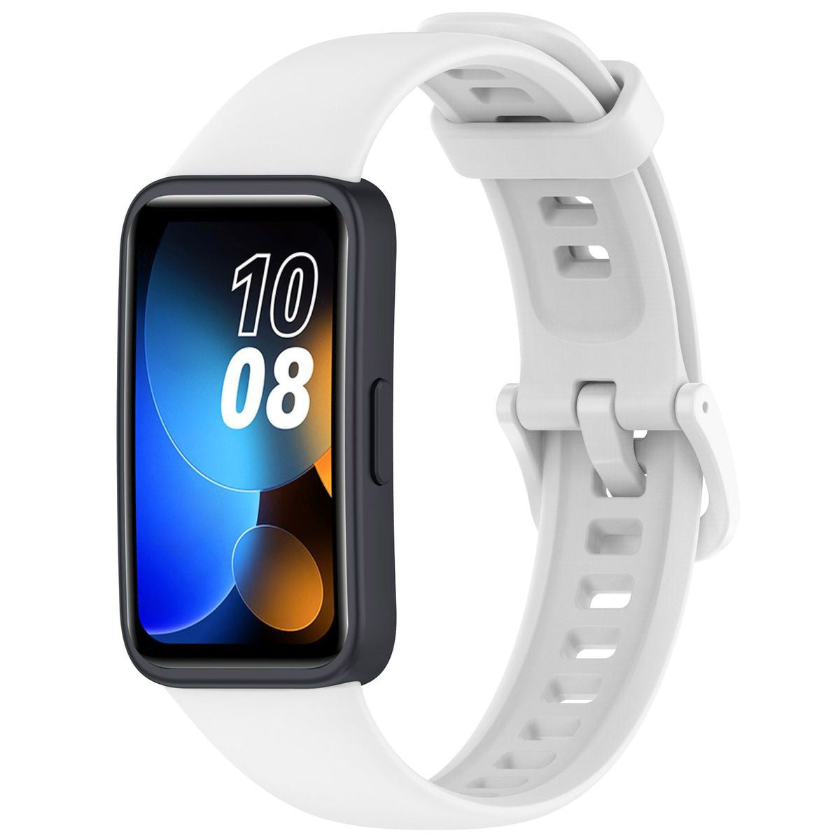 Armband für Huawei Band 9 / Band 8, Bizon Strap Watch Silicone, Weiß
