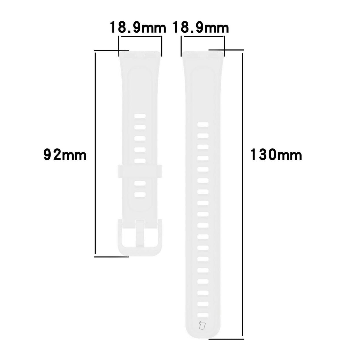 Armband für Huawei Band 9 / Band 8, Bizon Strap Watch Silicone, Weiß