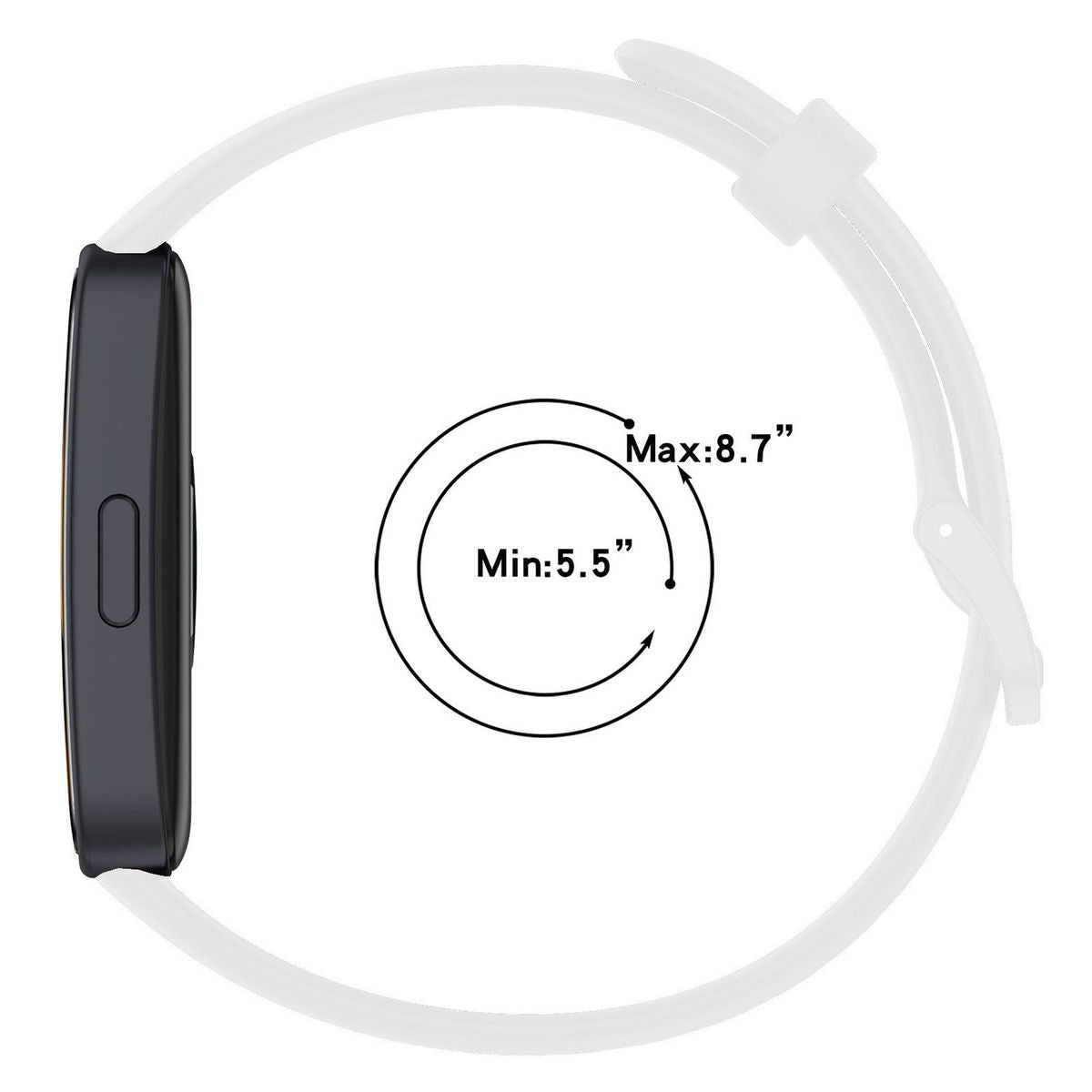 Armband für Huawei Band 9 / Band 8, Bizon Strap Watch Silicone, Weiß