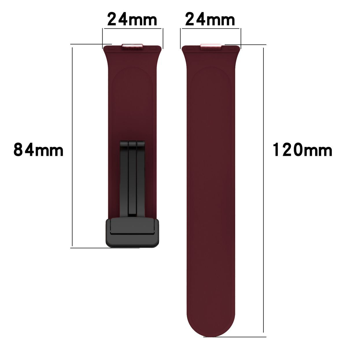 Armband für Huawei Watch Fit 4 Pro/Fit 4/Fit 3, Bizon Strap Watch Silicone L, Burgunderrot