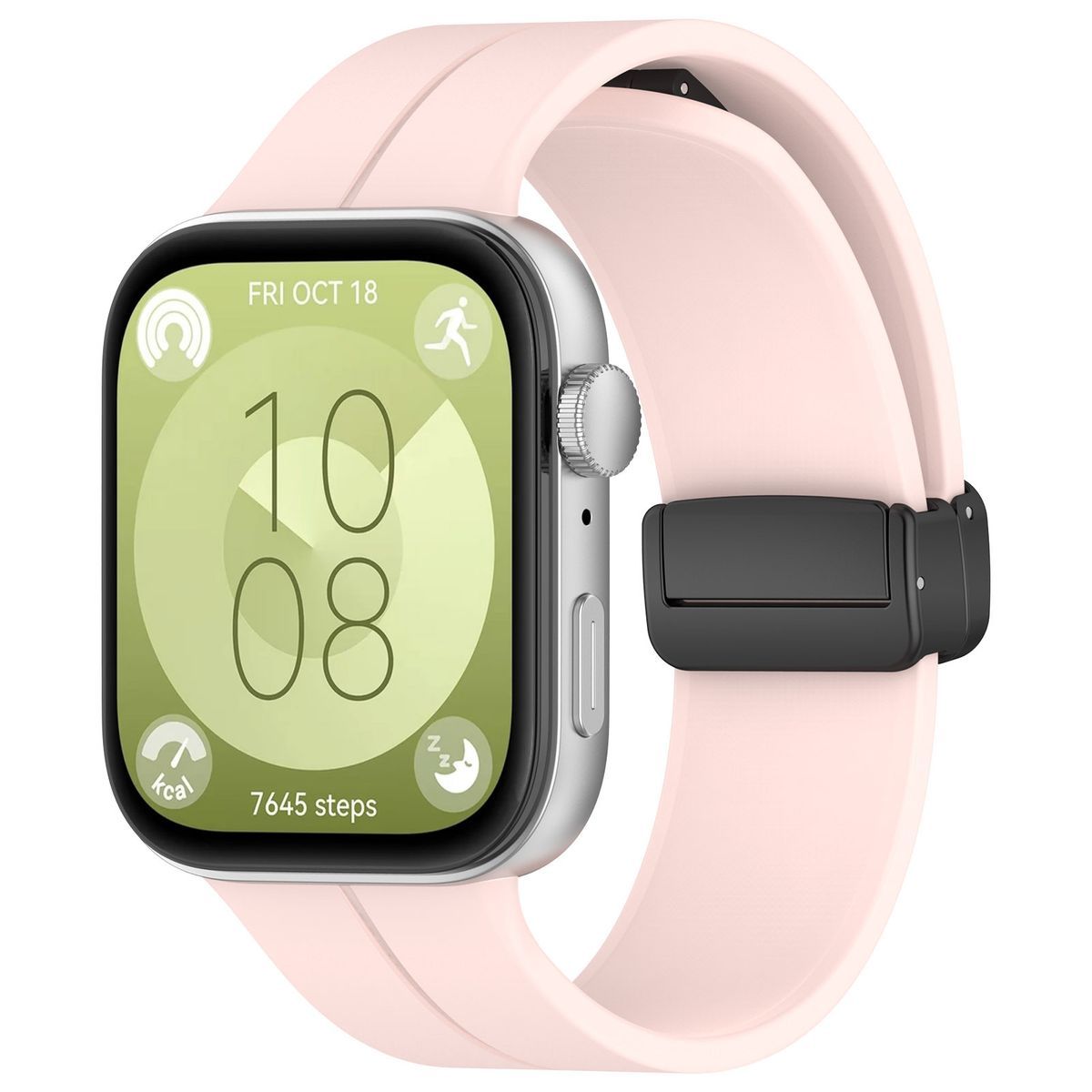 Armband für Huawei Watch Fit 4 Pro/Fit 4/Fit 3, Bizon Strap Watch Silicone L, Rosa
