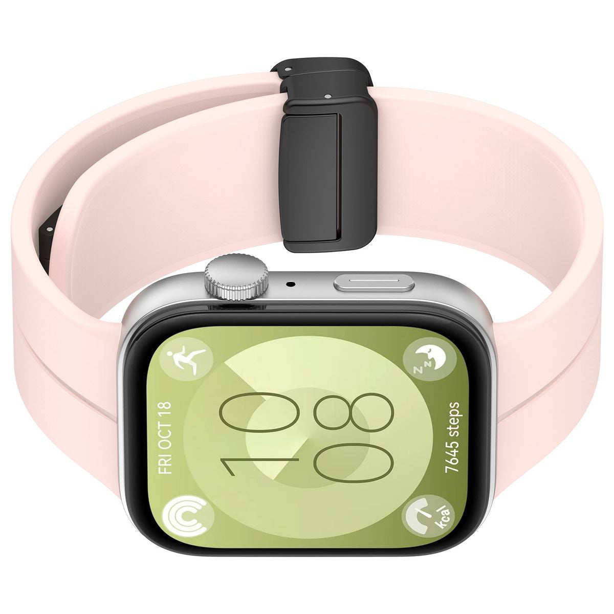 Armband für Huawei Watch Fit 4 Pro/Fit 4/Fit 3, Bizon Strap Watch Silicone L, Rosa
