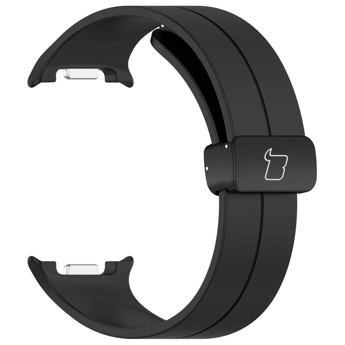 Armband für Galaxy Watch 9 40 mm / 44 mm / 8 40 mm / 44 mm / 8 Classic 46 mm, Bizon Strap Watch Silicone L, Schwarz