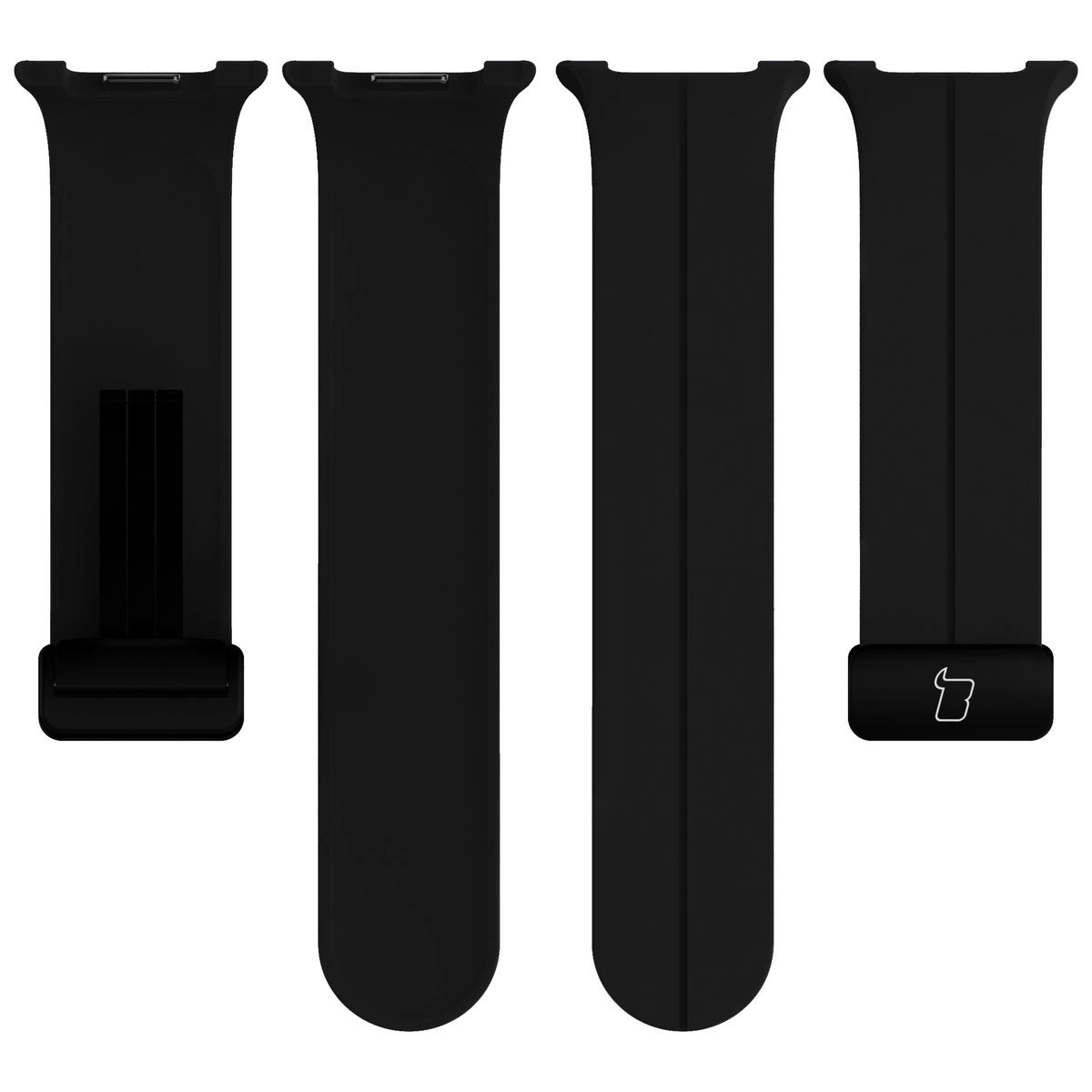 Armband für Galaxy Watch 9 40 mm / 44 mm / 8 40 mm / 44 mm / 8 Classic 46 mm, Bizon Strap Watch Silicone L, Schwarz