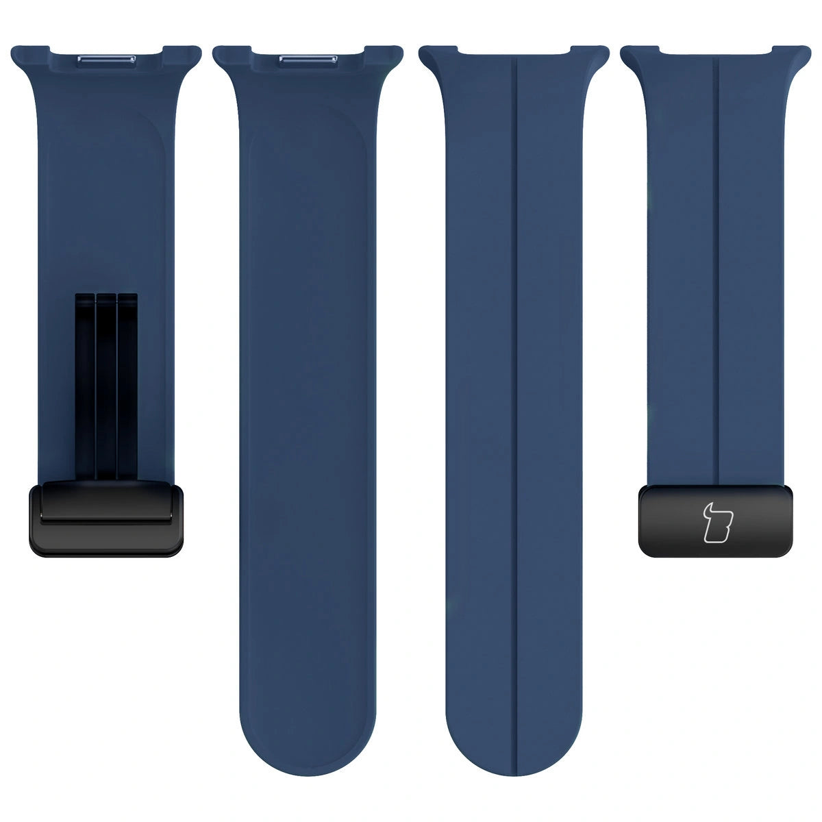 Armband für Galaxy Watch 9 40 mm / 44 mm / 8 40 mm / 44 mm / 8 Classic 46 mm, Bizon Strap Watch Silicone L, Dunkelblau