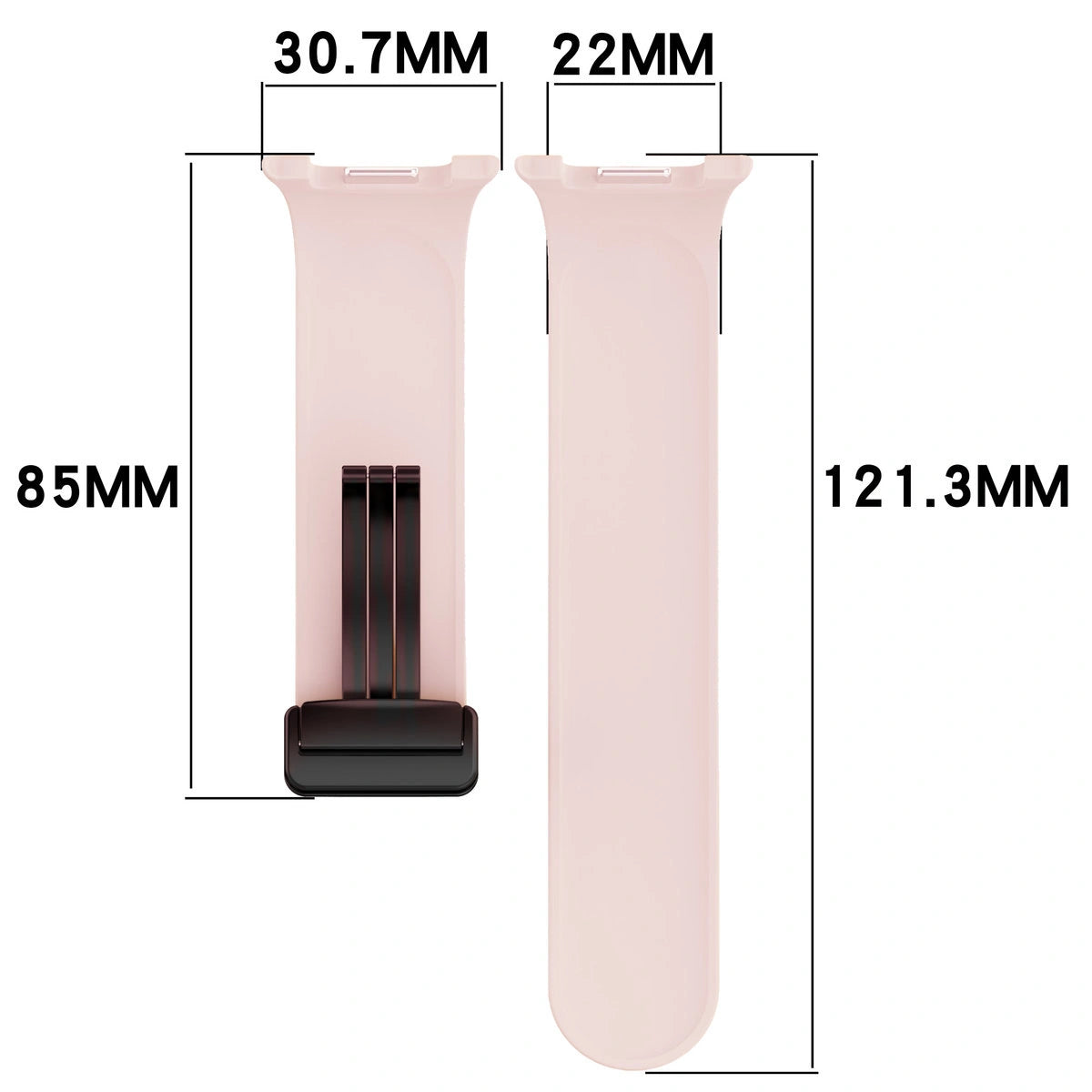 Armband für Galaxy Watch 9 40 mm / 44 mm / 8 40 mm / 44 mm / 8 Classic 46 mm, Bizon Strap Watch Silicone L, Rosa