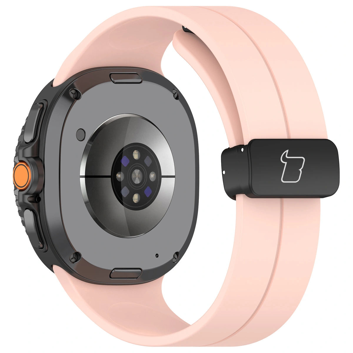 Armband für Galaxy Watch 9 40 mm / 44 mm / 8 40 mm / 44 mm / 8 Classic 46 mm, Bizon Strap Watch Silicone L, Rosa