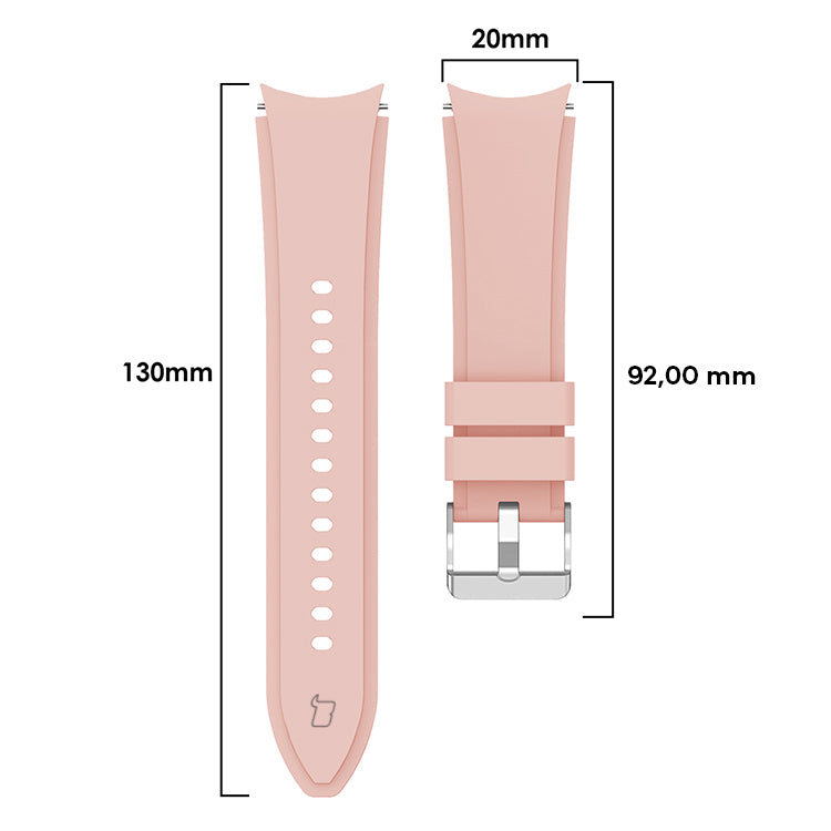 Armband Bizon Strap Watch Silicone Pro für Galaxy Watch 20 mm, Hellrosa