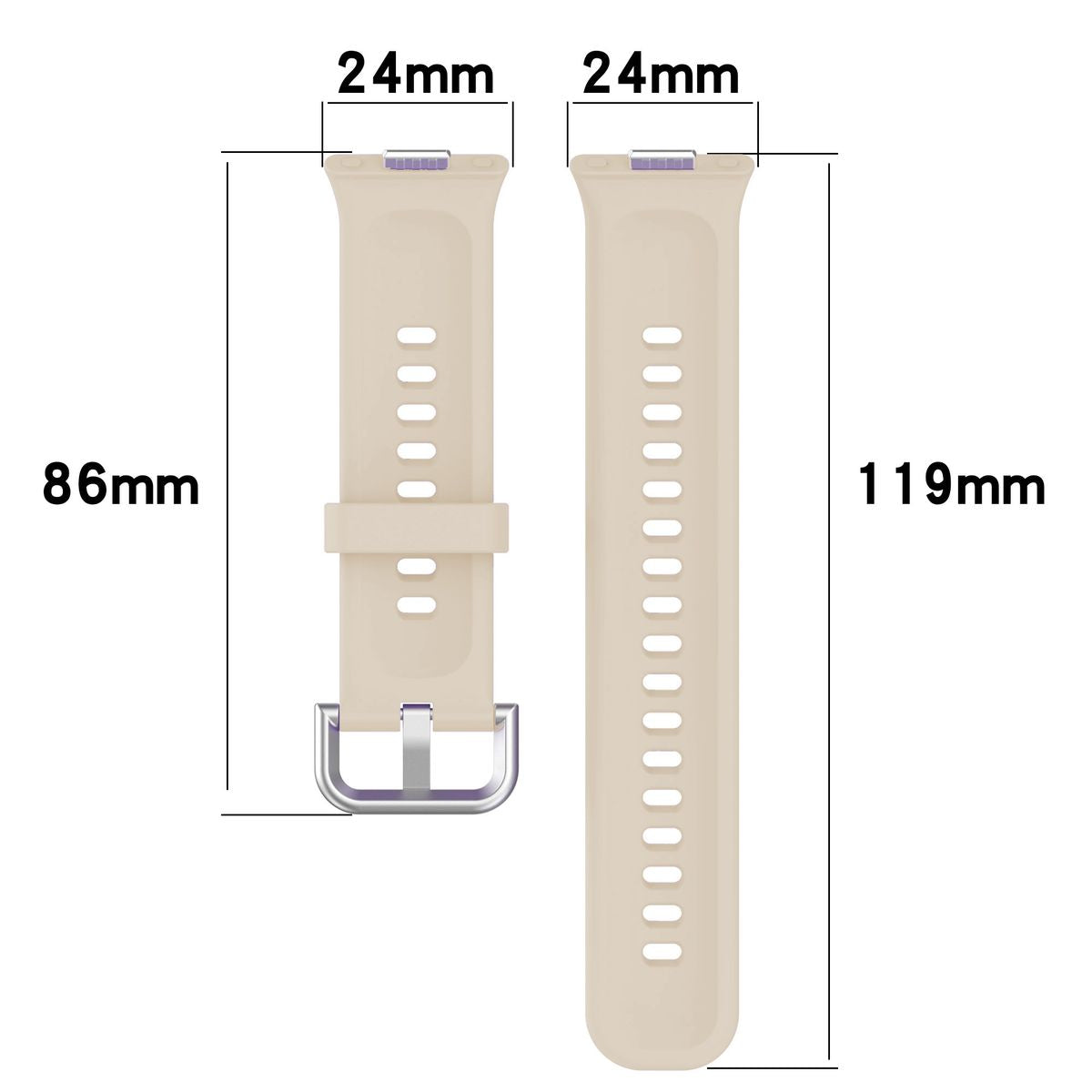 Armband für Huawei Watch Fit 4 / 4 Pro / 3, Bizon Strap Watch Silicone Pro SR, Beige