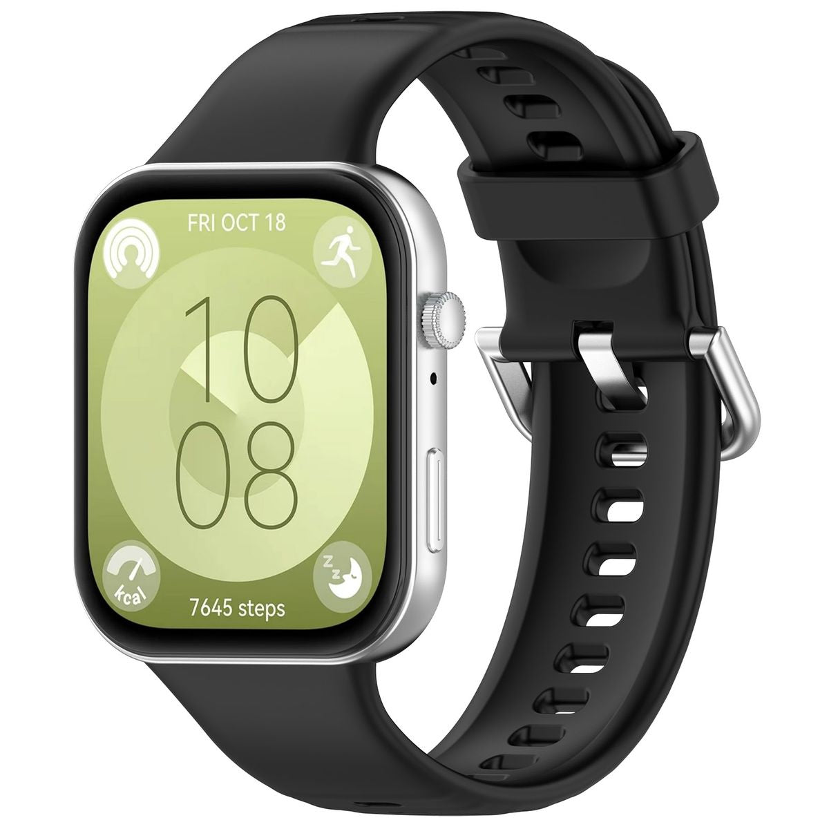 Armband für Huawei Watch Fit 4 / 4 Pro / 3, Bizon Strap Watch Silicone Pro SR, Schwarz