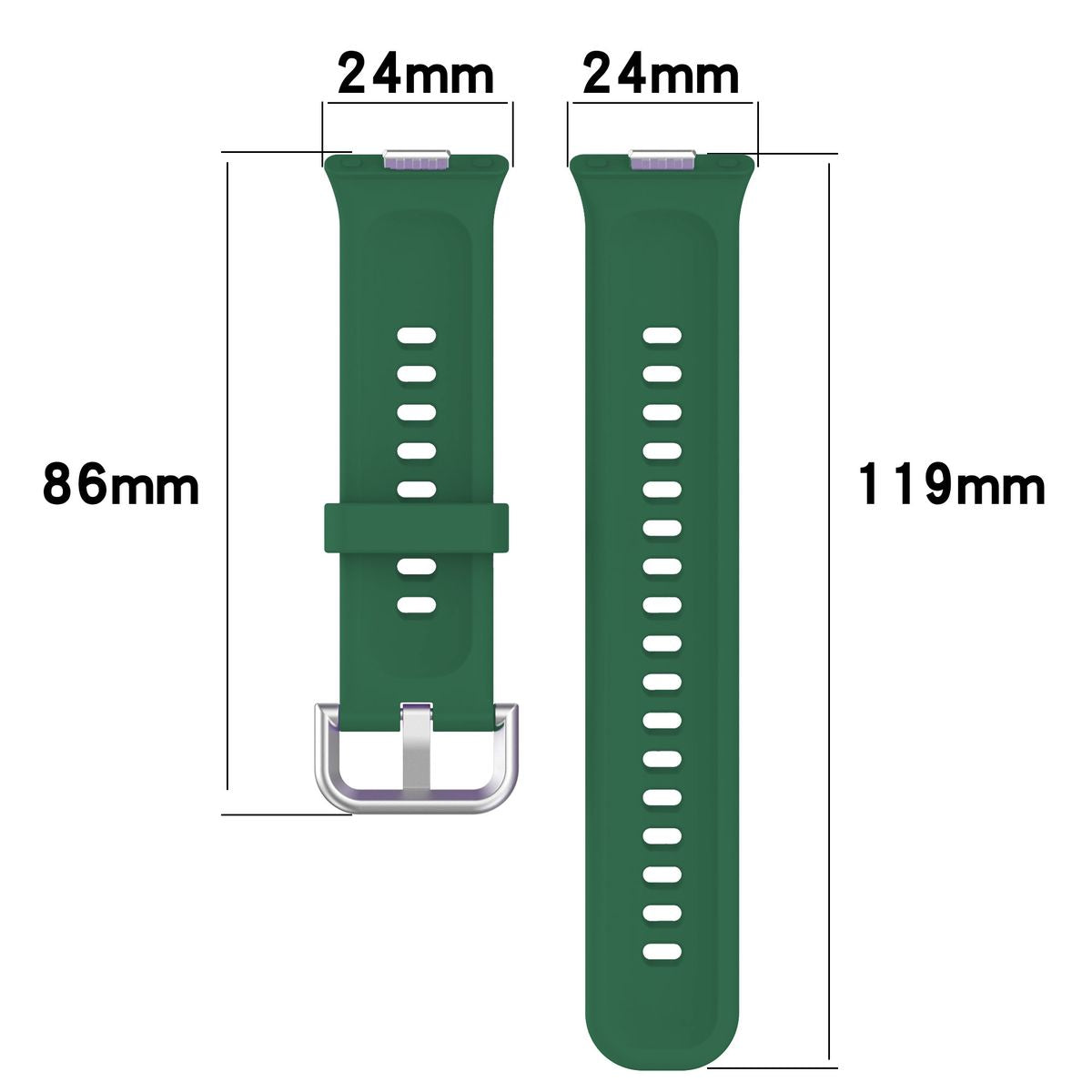 Armband für Huawei Watch Fit 4 / 4 Pro / 3, Bizon Strap Watch Silicone Pro SR, Dunkelgrün