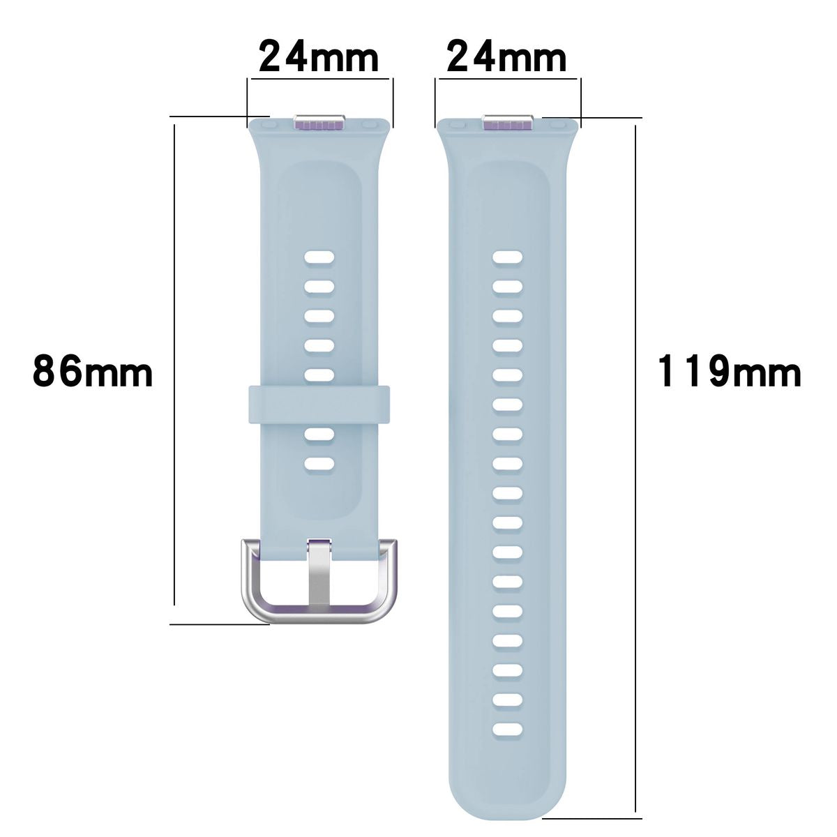 Armband für Huawei Watch Fit 4 / 4 Pro / 3, Bizon Strap Watch Silicone Pro SR, Hellblau