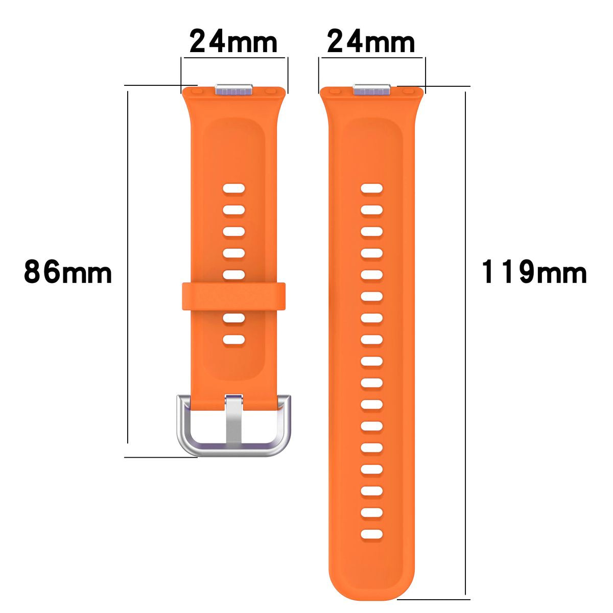 Armband für Huawei Watch Fit 4 / 4 Pro / 3, Bizon Strap Watch Silicone Pro SR, Orange