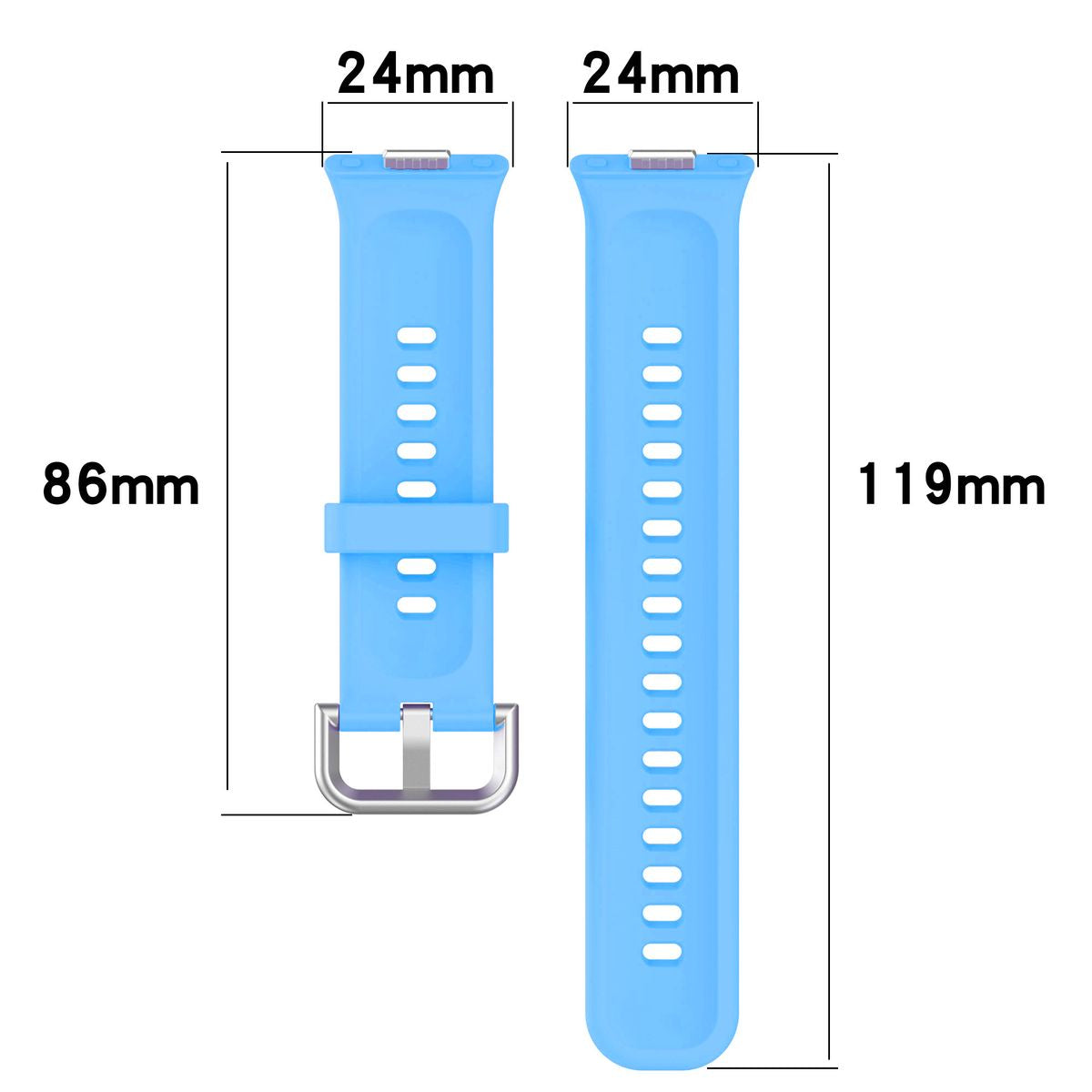 Armband für Huawei Watch Fit 4 / 4 Pro / 3, Bizon Strap Watch Silicone Pro SR, Blau