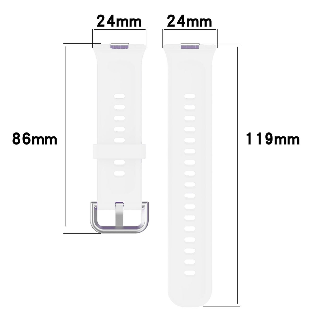 Armband für Huawei Watch Fit 4 / 4 Pro / 3, Bizon Strap Watch Silicone Pro SR, Weiß
