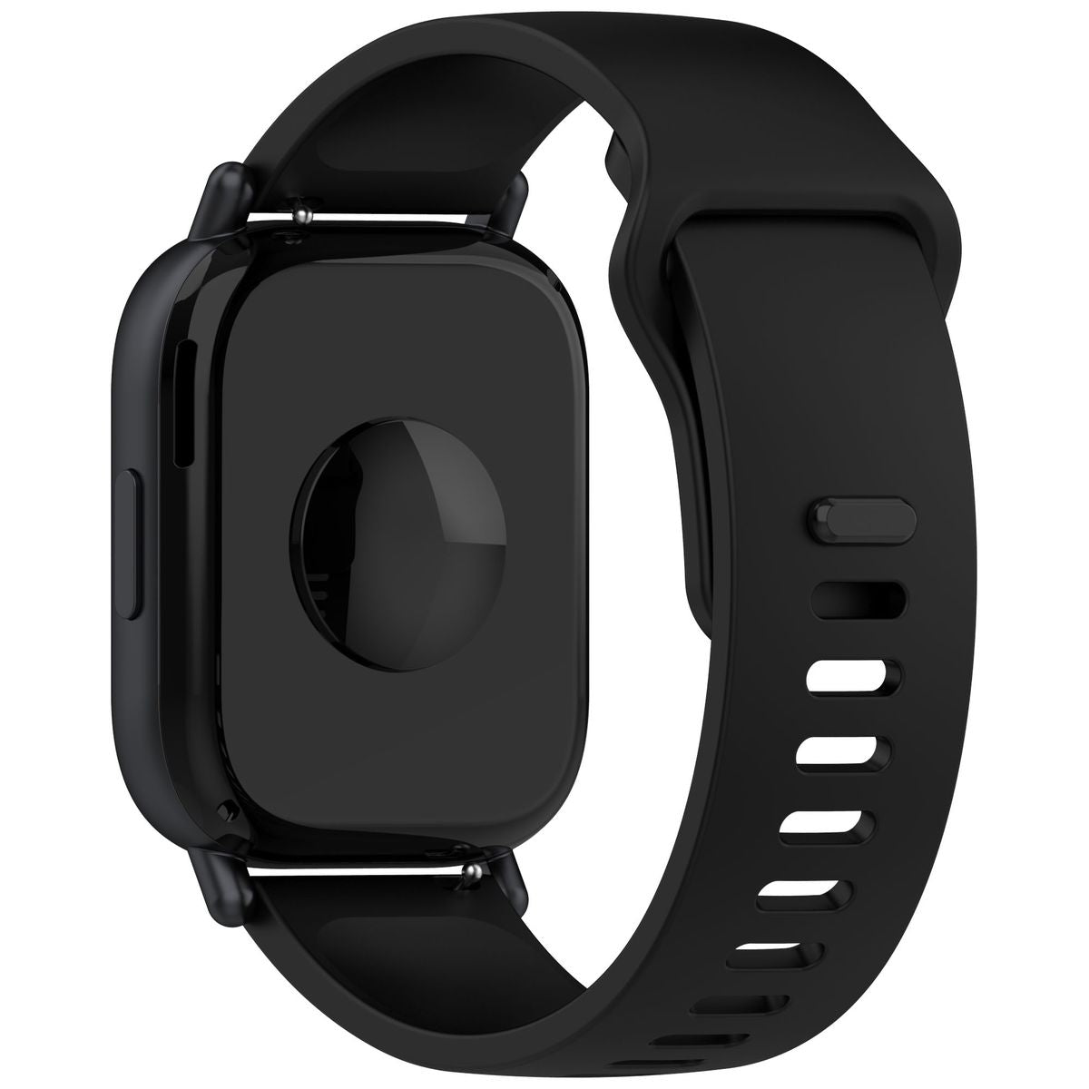 Silikon Armband für Smartwatch, Bizon Strap Watch Silicone Pro H, QuickRelease 22 mm, Schwarz