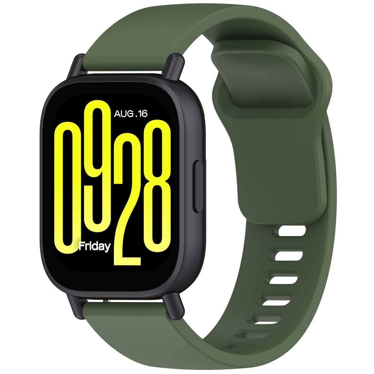 Silikon Armband für Smartwatch, Bizon Strap Watch Silicone Pro H, QuickRelease 22 mm, Dunkelgrün