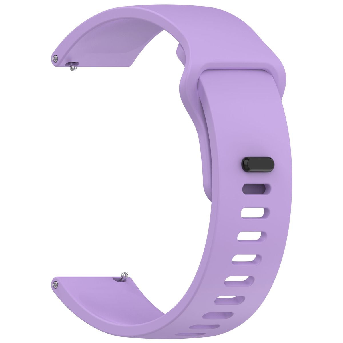 Silikon Armband für Smartwatch, Bizon Strap Watch Silicone Pro H, QuickRelease 22 mm, Violett