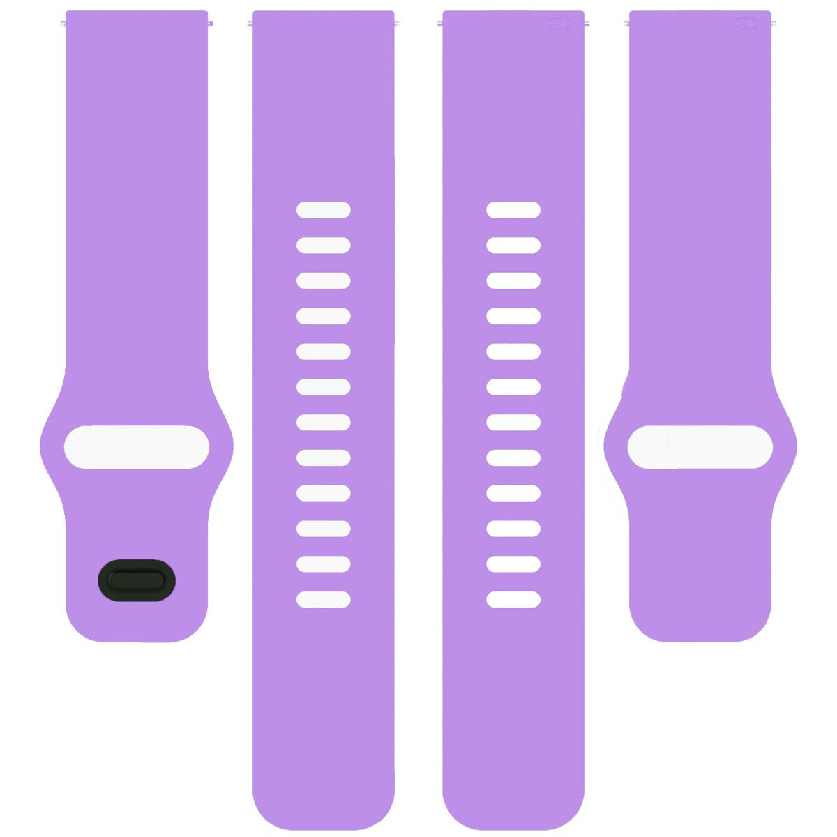 Silikon Armband für Smartwatch, Bizon Strap Watch Silicone Pro H, QuickRelease 22 mm, Violett
