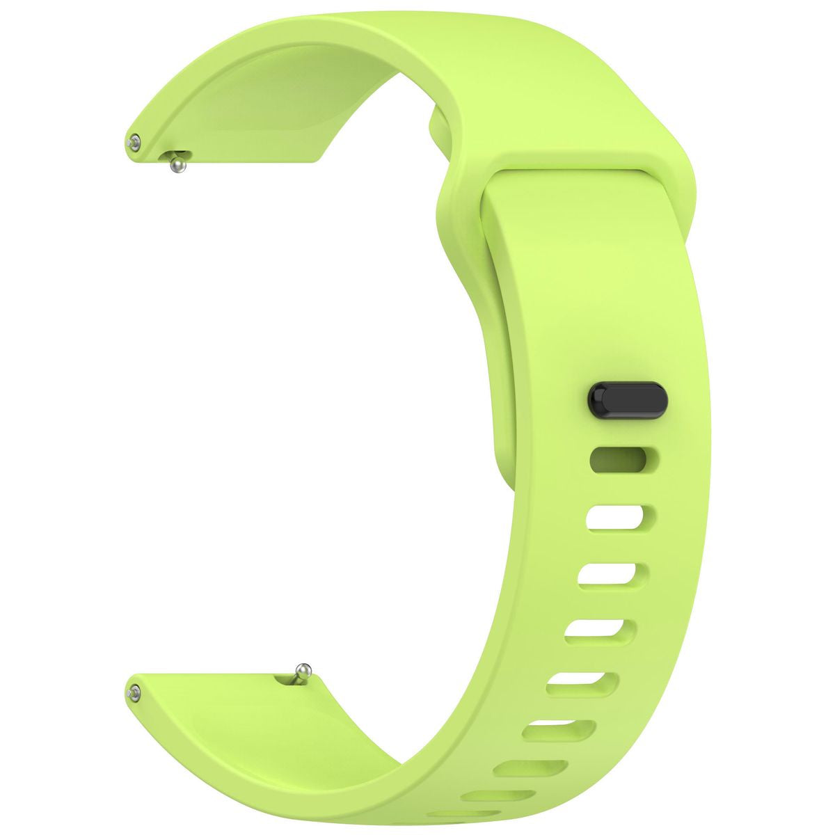 Silikon Armband für Smartwatch, Bizon Strap Watch Silicone Pro H, QuickRelease 22 mm, Hellgrün