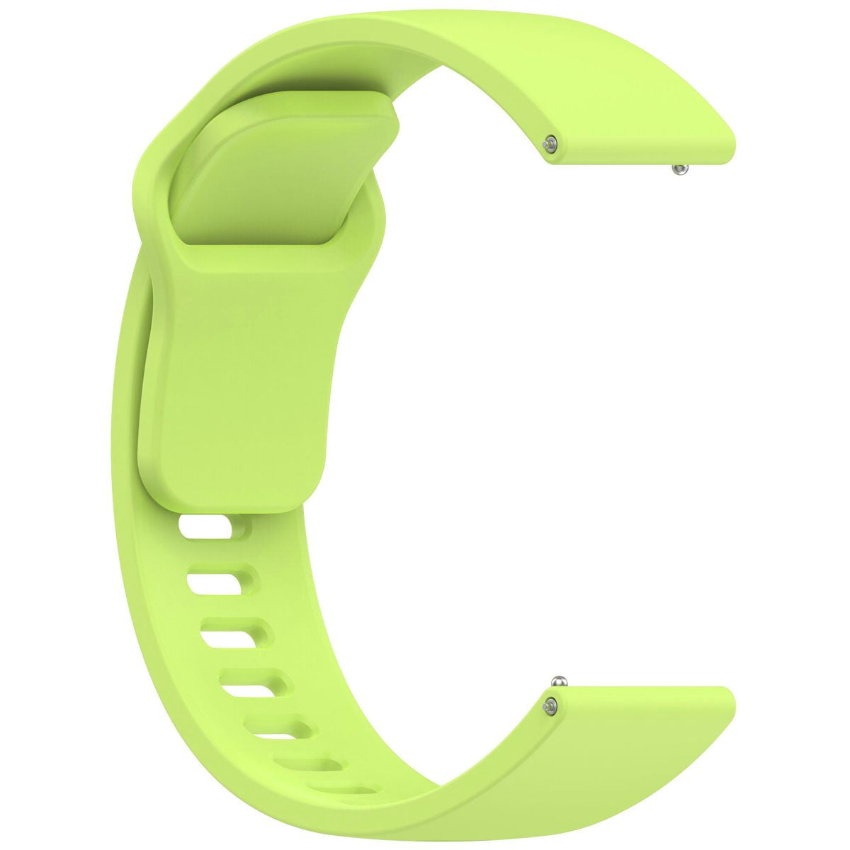 Silikon Armband für Smartwatch, Bizon Strap Watch Silicone Pro H, QuickRelease 22 mm, Hellgrün