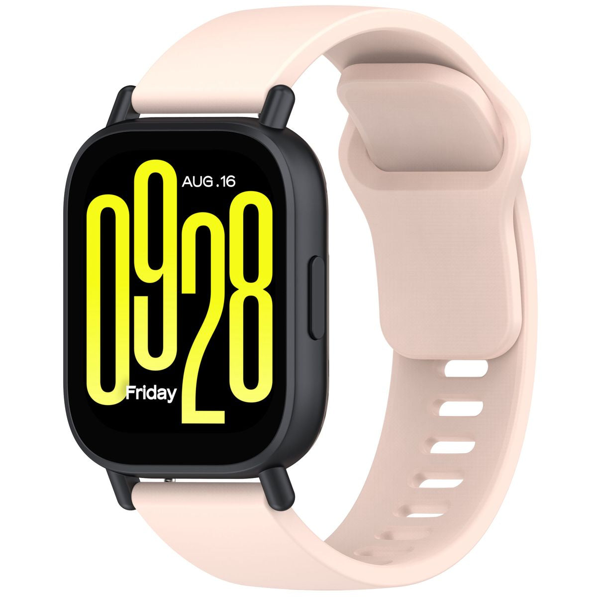 Silikon Armband für Smartwatch, Bizon Strap Watch Silicone Pro H, QuickRelease 22 mm, Rosa