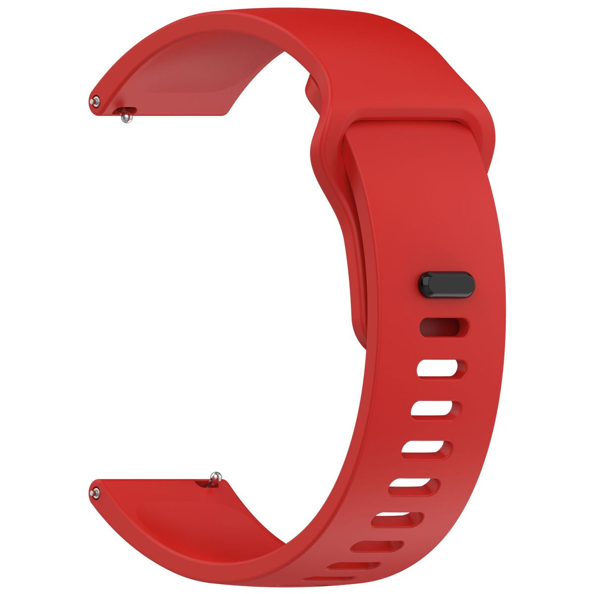 Silikon Armband für Smartwatch, Bizon Strap Watch Silicone Pro H, QuickRelease 22 mm, Rot
