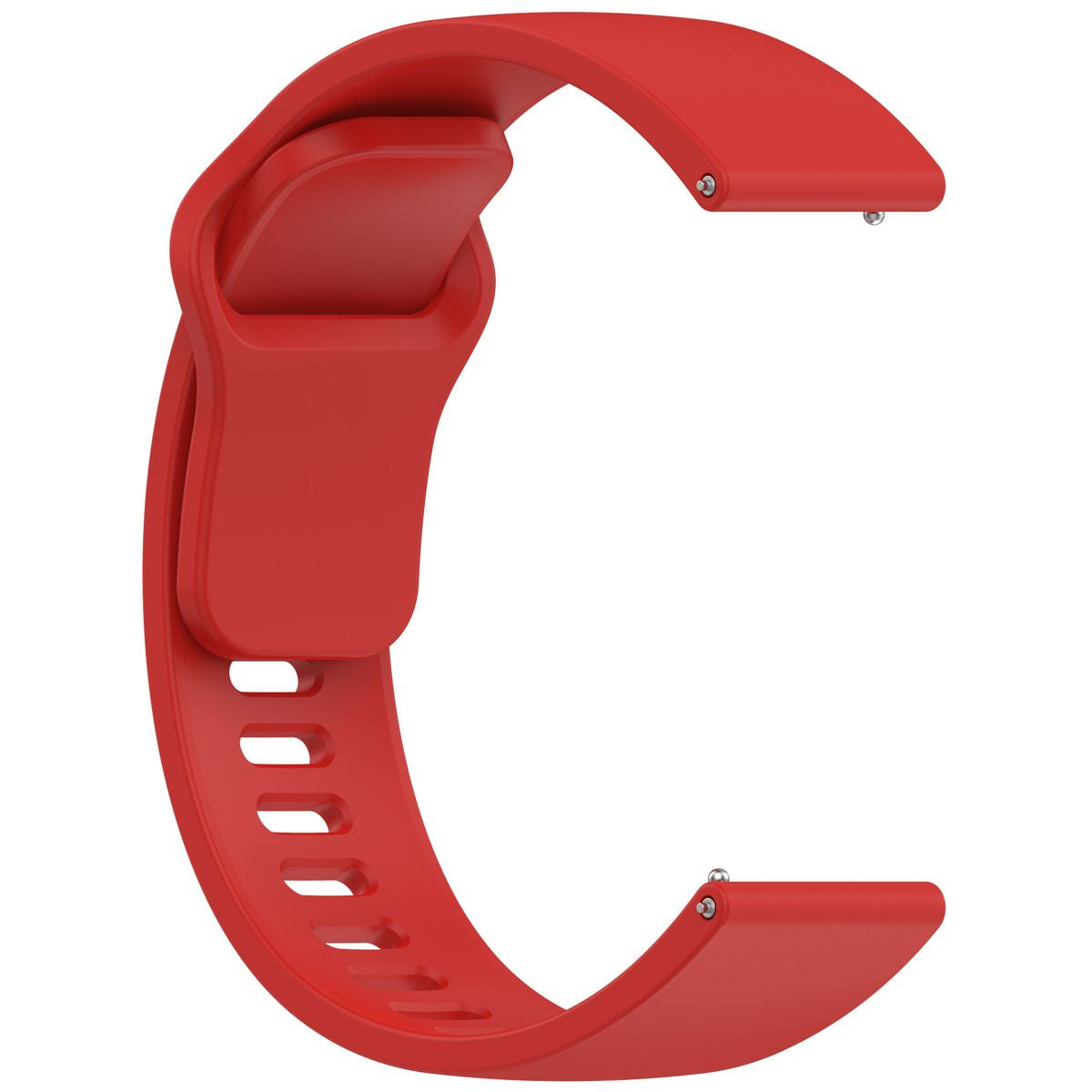 Silikon Armband für Smartwatch, Bizon Strap Watch Silicone Pro H, QuickRelease 22 mm, Rot