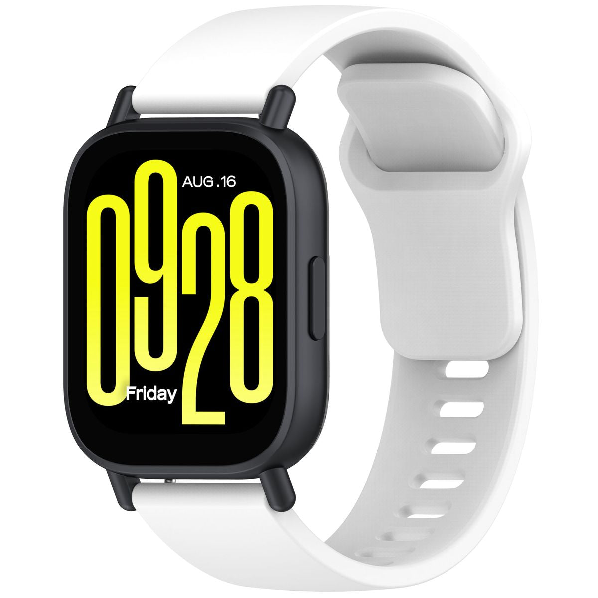 Silikon Armband für Smartwatch, Bizon Strap Watch Silicone Pro H, QuickRelease 22 mm, Weiß
