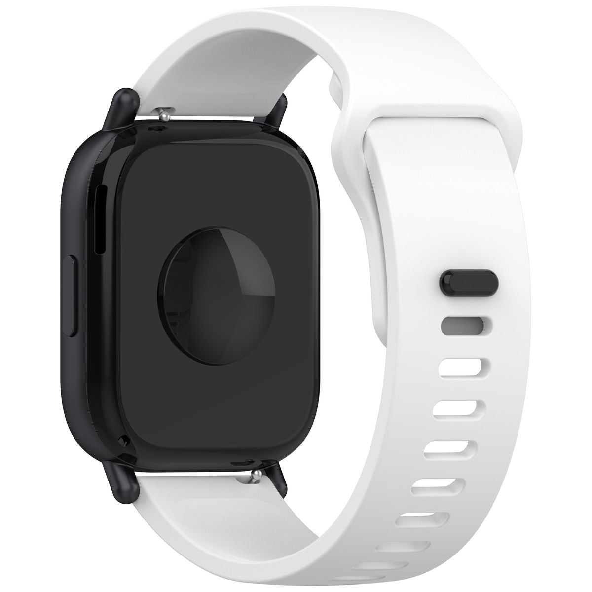 Silikon Armband für Smartwatch, Bizon Strap Watch Silicone Pro H, QuickRelease 22 mm, Weiß