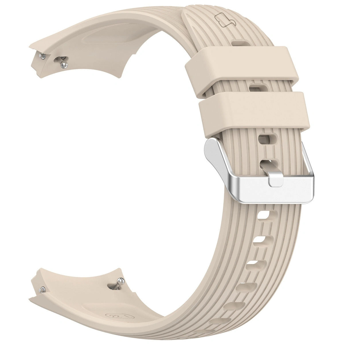 Armband für Huawei Watch 5 42 mm, Bizon Strap Watch Silicone T, Beige