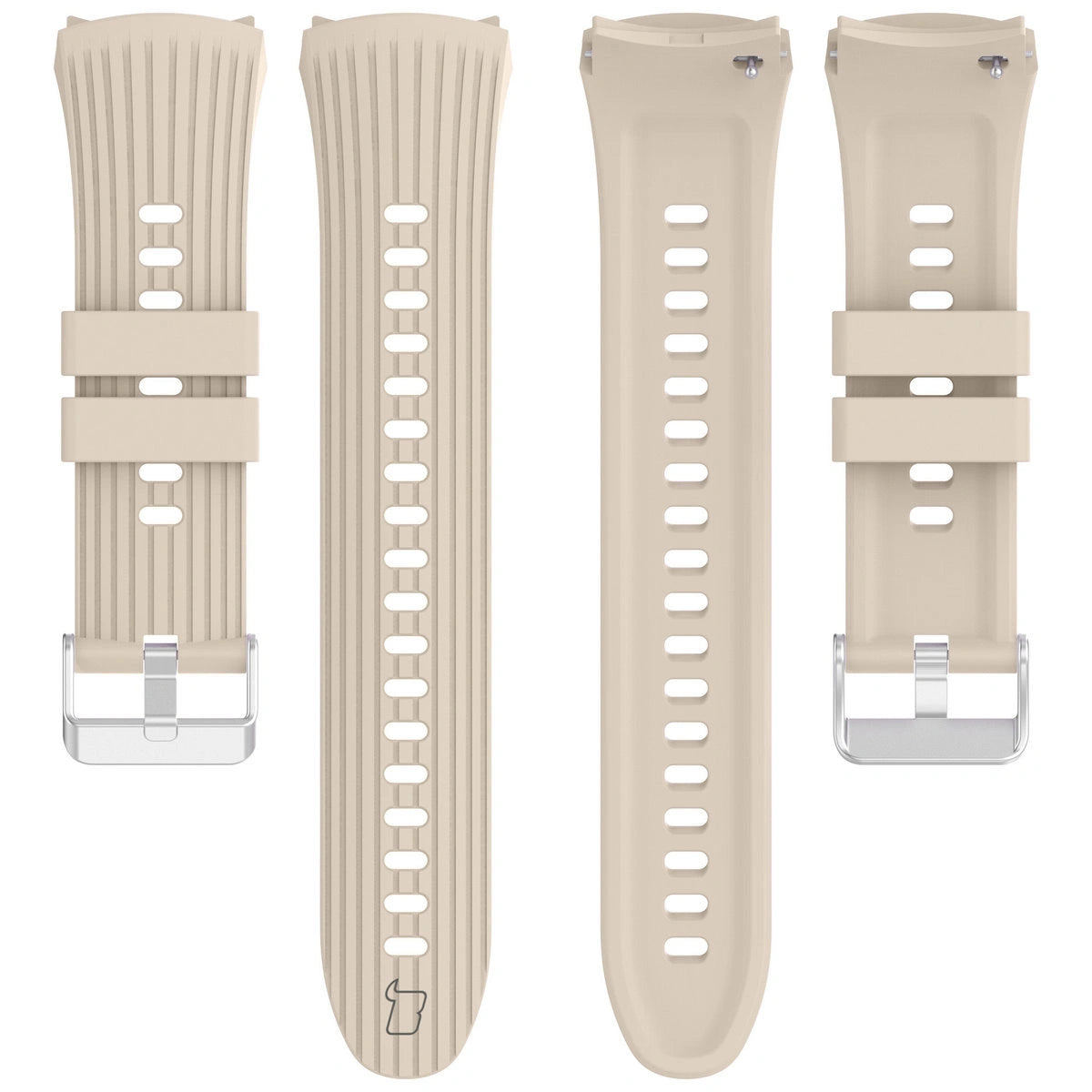 Armband für Huawei Watch 5 42 mm, Bizon Strap Watch Silicone T, Beige