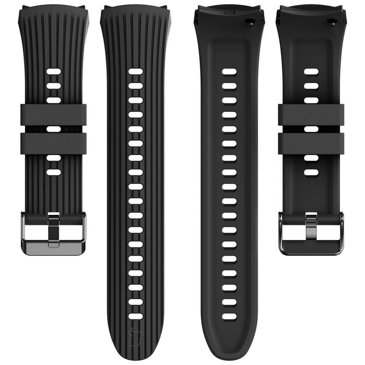Armband für Huawei Watch 5 46 mm, Bizon Strap Watch Silicone T, Schwarz