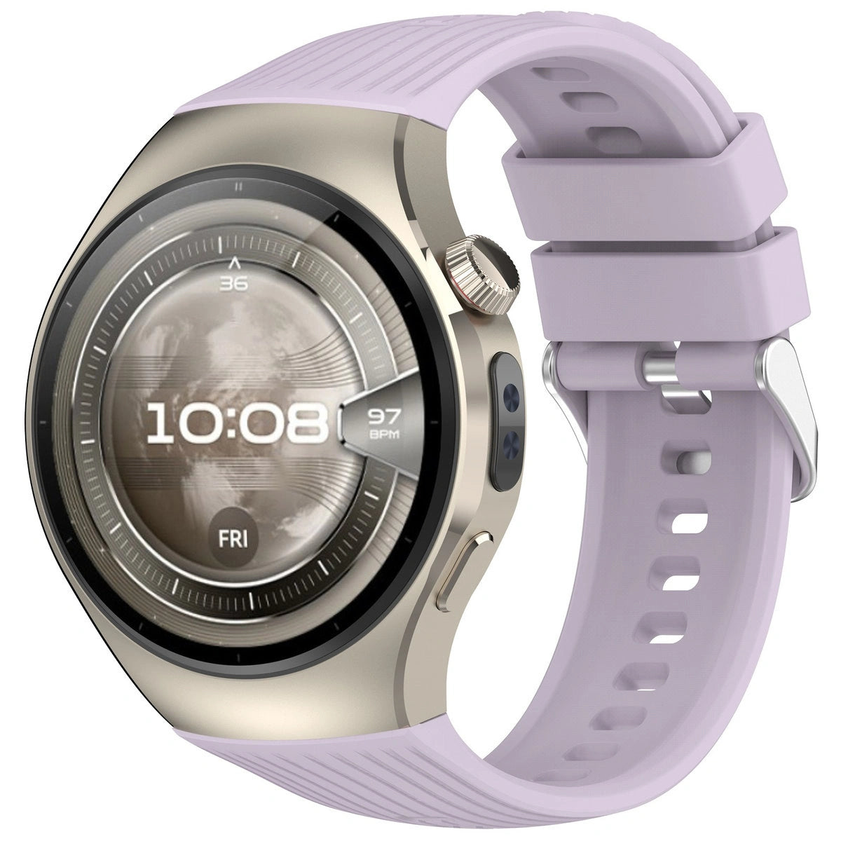 Armband für Huawei Watch 5 46 mm, Bizon Strap Watch Silicone T, Lila