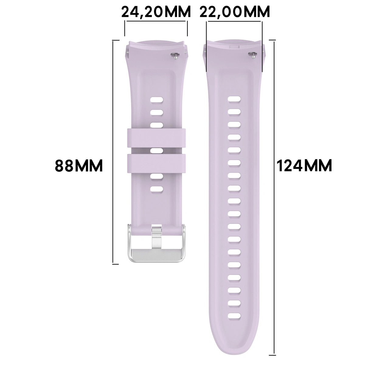 Armband für Huawei Watch 5 46 mm, Bizon Strap Watch Silicone T, Lila