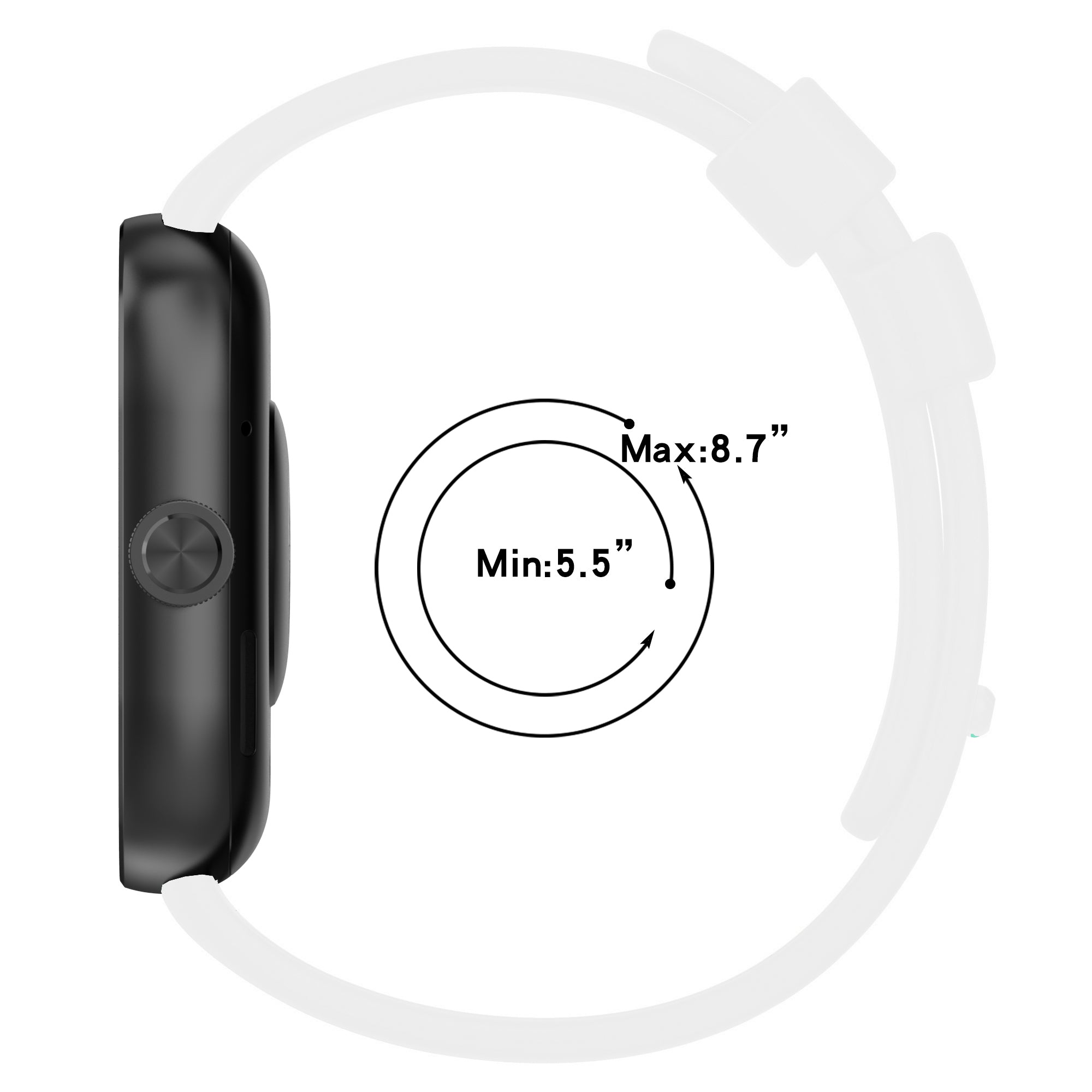 Armband für Xiaomi Redmi Watch 4 / Band 8 Pro, Bizon Strap Watch Silicone, Weiß