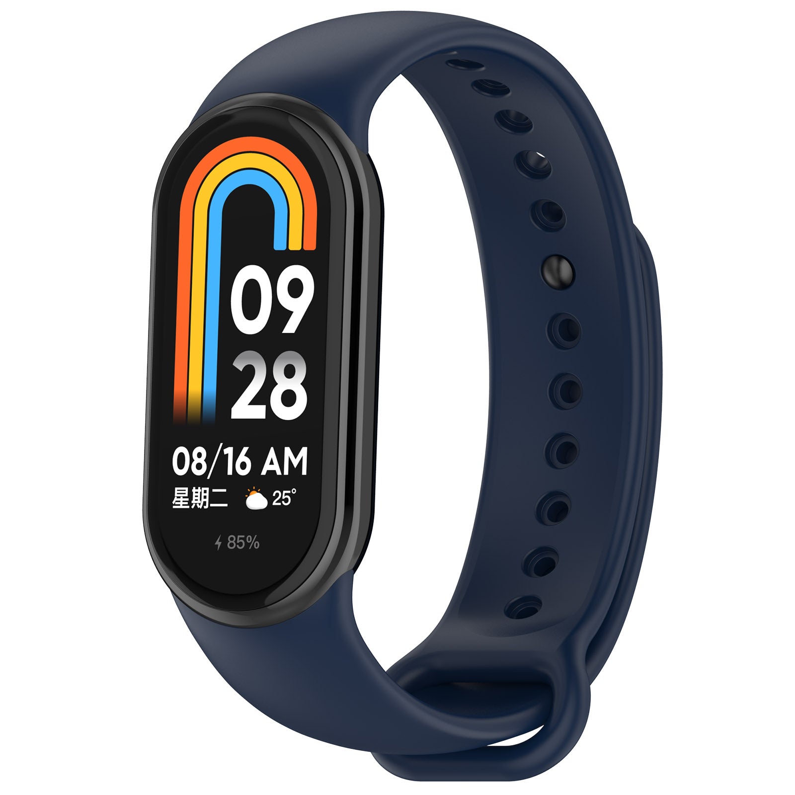 Armband für Xiaomi Smart Band 10 / 9 / 9 NFC / 8, Bizon Strap Watch Dots, Dunkelblau
