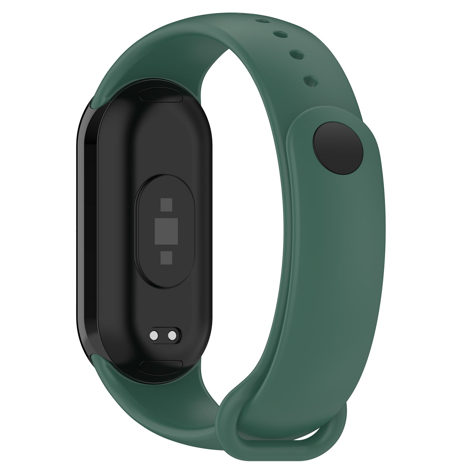 Armband für Xiaomi Smart Band 10 / 9 / 9 NFC / 8, Bizon Strap Watch Dots, Dunkelgrün