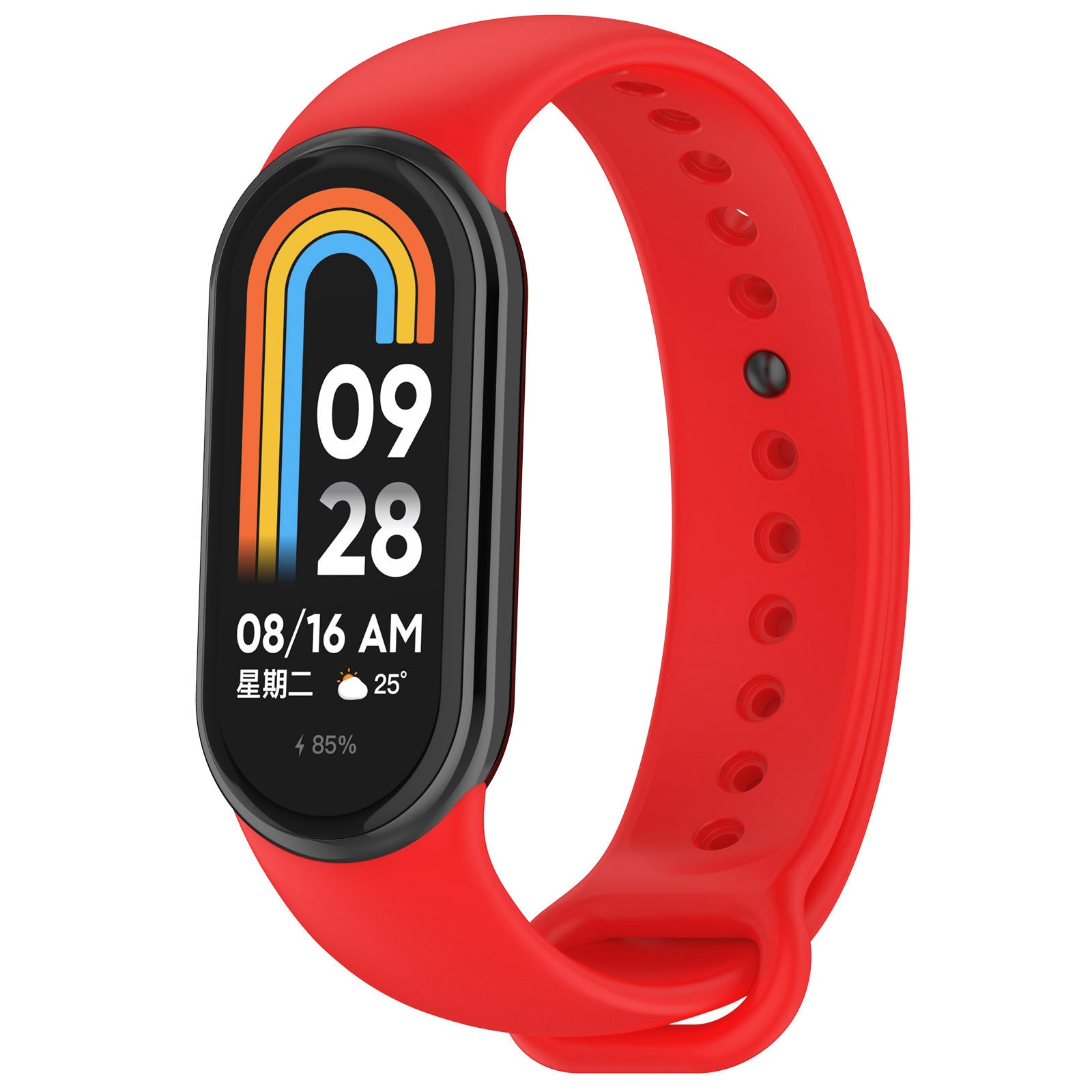 Armband für Xiaomi Smart Band 10 / 9 / 9 NFC / 8, Bizon Strap Watch Dots, Rot