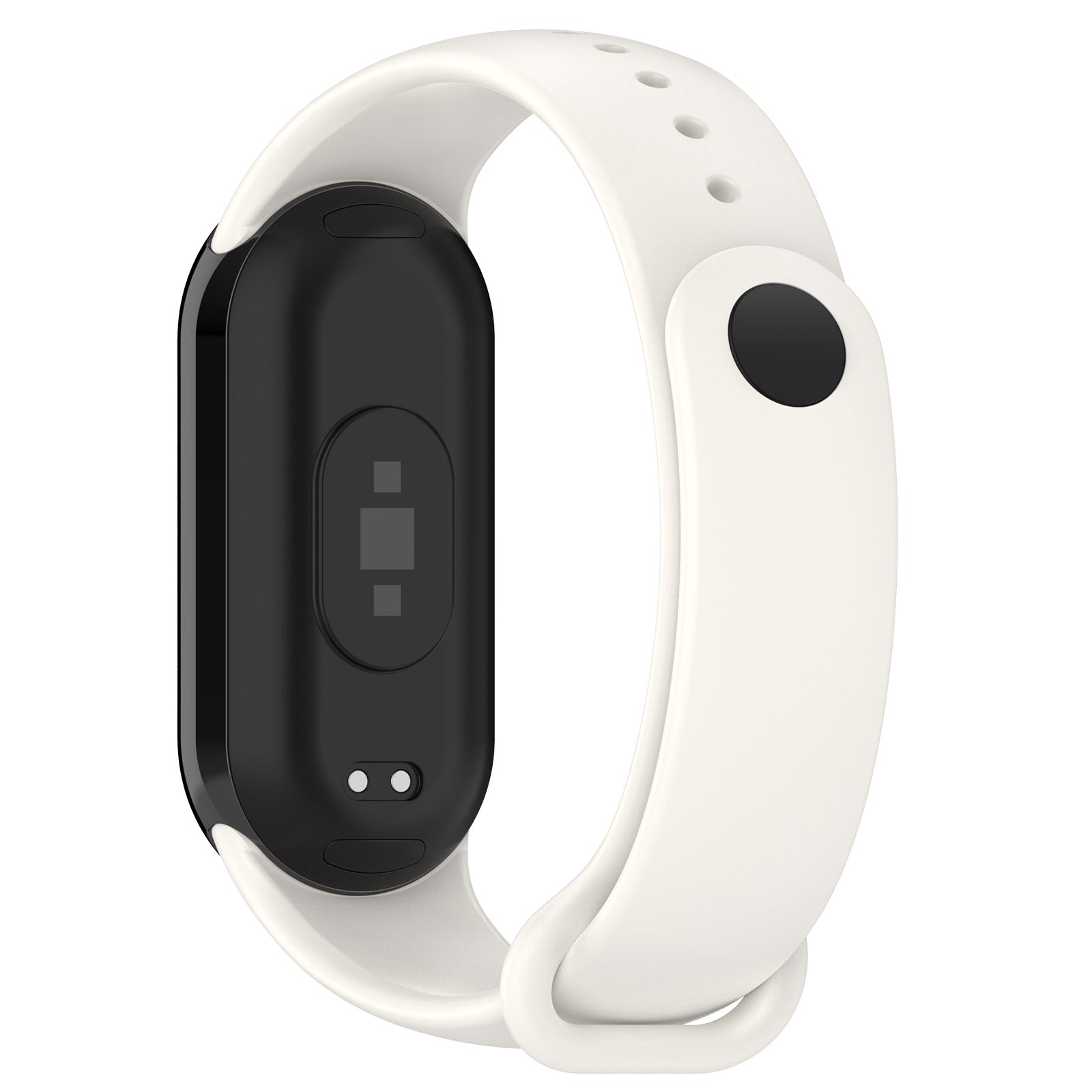 Armband für Xiaomi Smart Band 10 / 9 / 9 NFC / 8, Bizon Strap Watch Silicone, Weiß