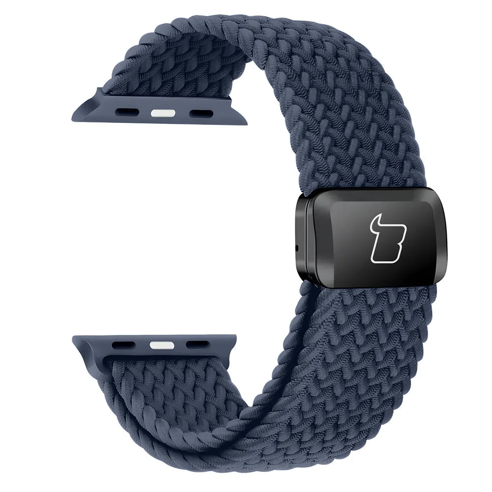 Nylon-Uhrenarmband für Apple Watch 44/45/46/49 mm, Bizon Strap Watch Trenza, Dunkelblau (3/3)